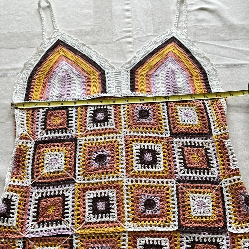 Multicolor Crochet Pattern Dress - Picture 3 of 6